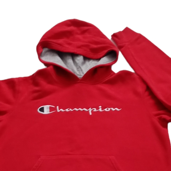 Champion Unisex Long Sleeve Hoodie . Size ( XL ) Red. - Picture 13 of 13